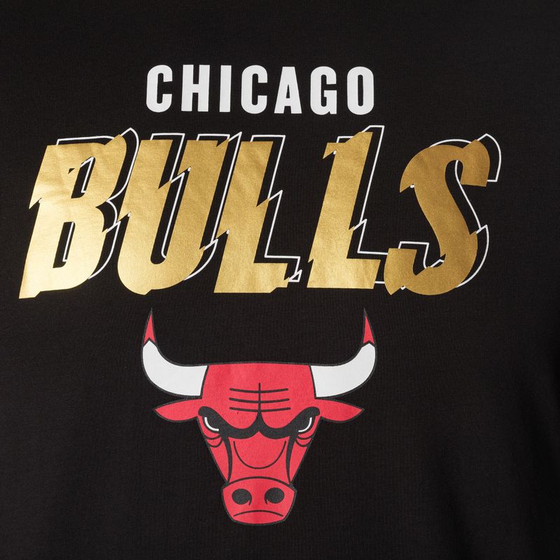 Maglietta New Era Team Script OS Chicago Bulls nera da uomo 8